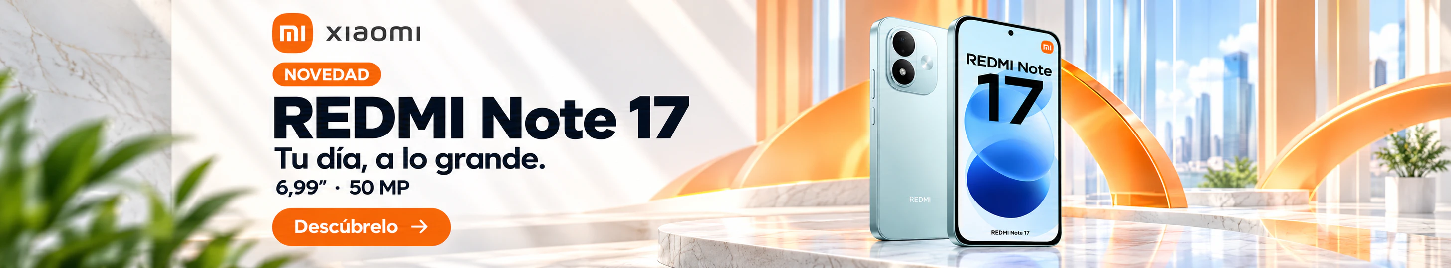 Xiaomi Redmi Note 17 con pantalla de 6,99 pulgadas y cámara de 50 MP